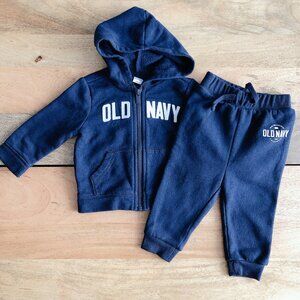 Old Navy baby jogger set 3-6m blue navy unisex